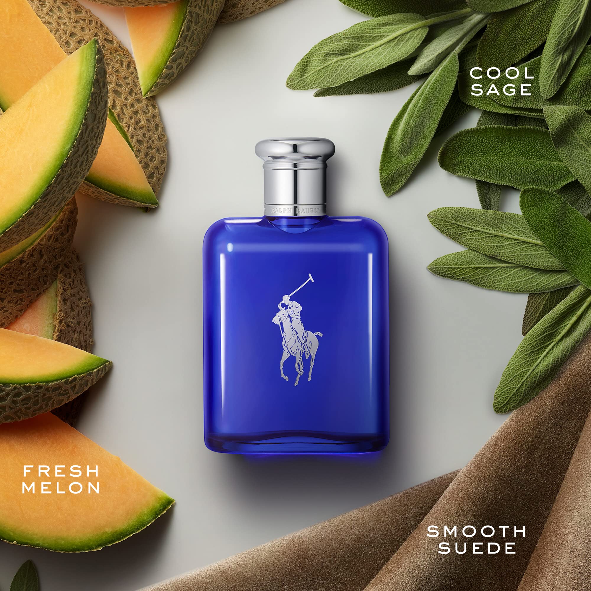 Polo Blue Men's Cologne by Ralph Lauren - Refillable Eau de Toilette Set with Citrus, Sage & Suede Notes - 2.5oz Bottle + 5.1oz Refill - Perfect for Gifts, Date Nights & Everyday Wear