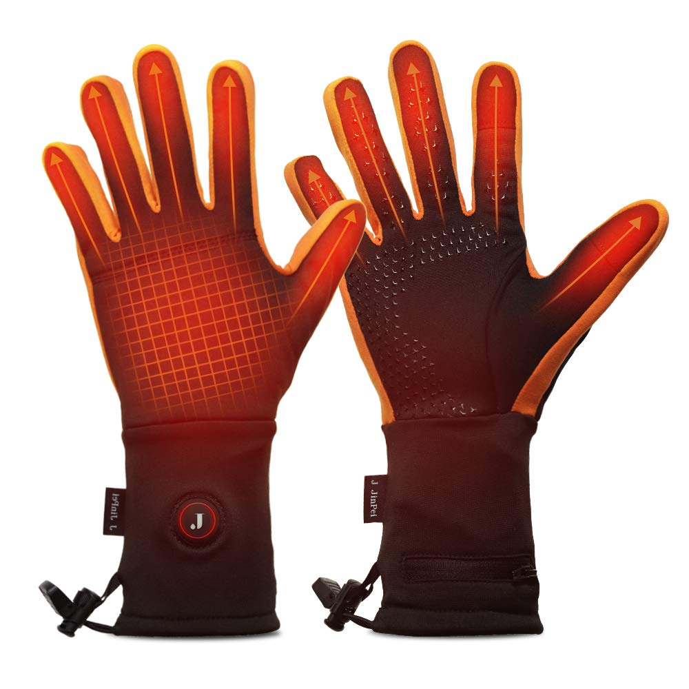 Rechargeable Electric Heated Glove Liners for Men & Women - Thin Thermal Gloves for Skiing, Hiking & Winter Sports