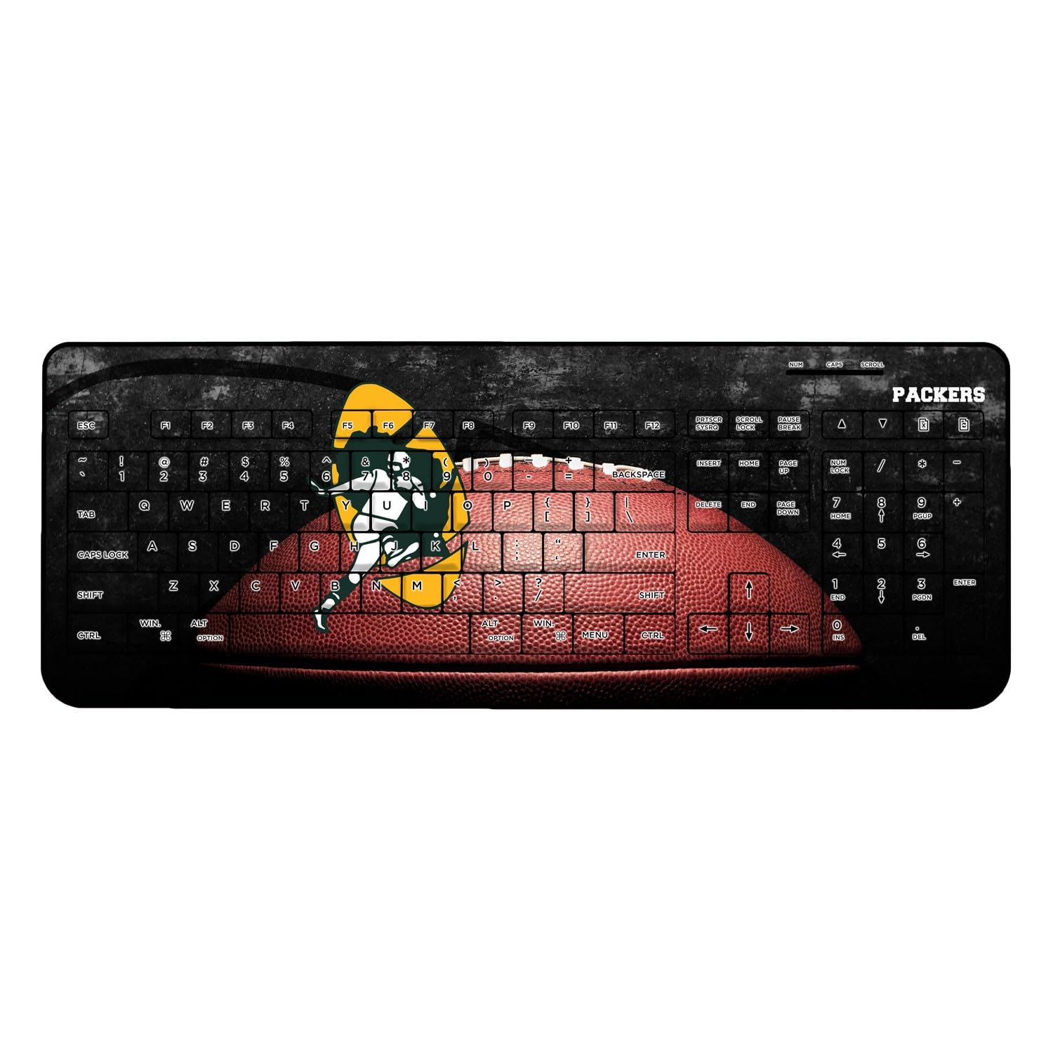 NFL Legendary Design Wireless Keyboard - Ergonomic Bluetooth Keyboard for Gaming & Office, Compatible with PC, Mac, Laptop - Perfect for Sports Fans, Home & Work Use