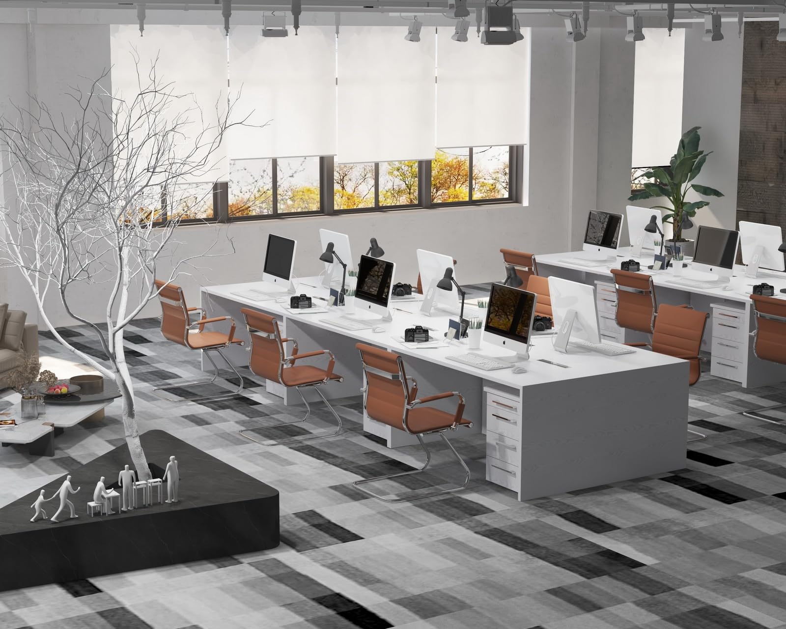 Premium Leather Waiting Room Chairs - Set of 4 Mid-Back Office Guest Chairs with Sled Base for Reception, Conference & Meeting Rooms - Comfortable Patient Seating for Clinics, Hospitals & Professional Spaces