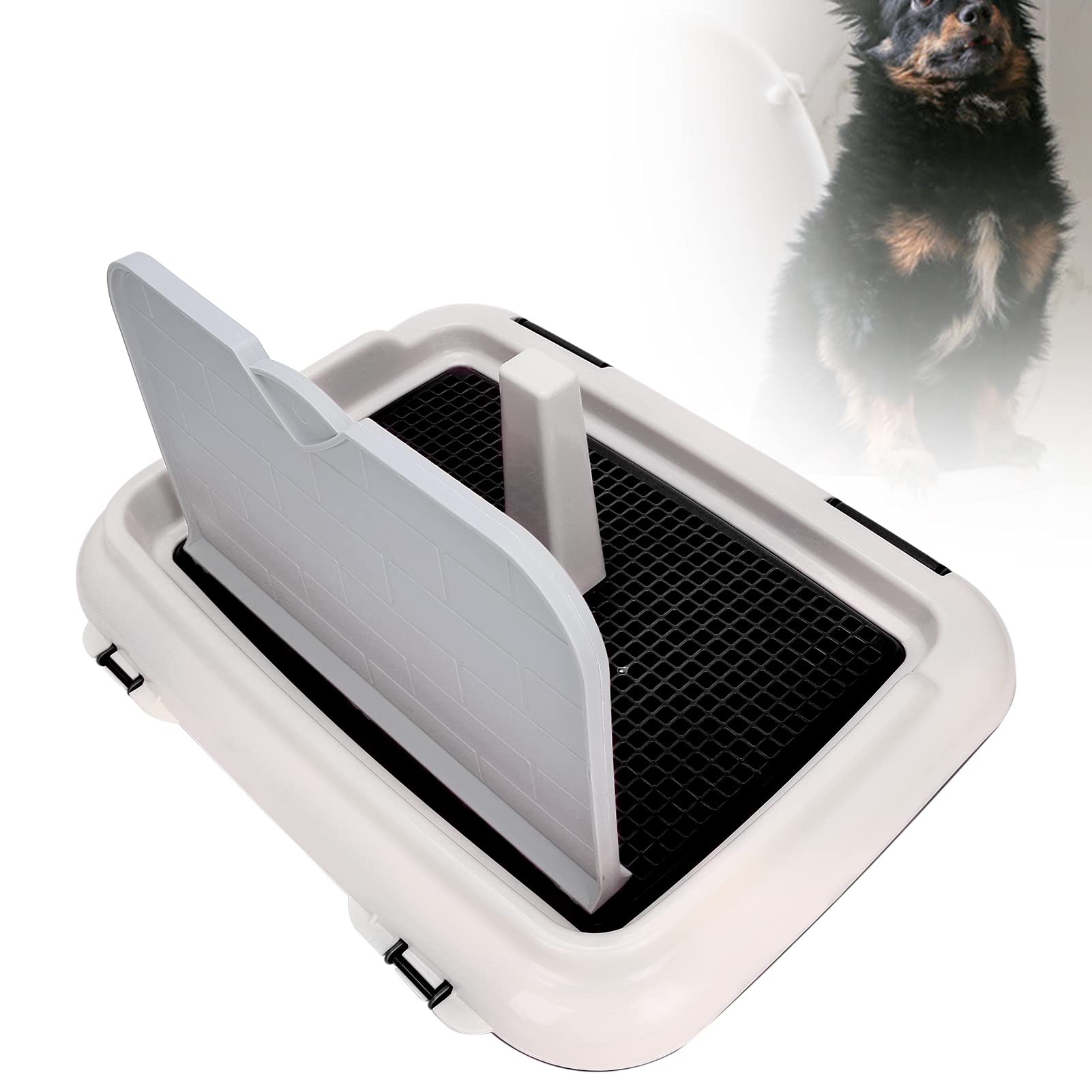 Zerodis Indoor Dog Potty Tray - Puppy Training Toilet with Pee Pads for Small & Large Dogs - Perfect for Apartments, Patios & Housebreaking - Ideal for Busy Pet Owners & Urban Living