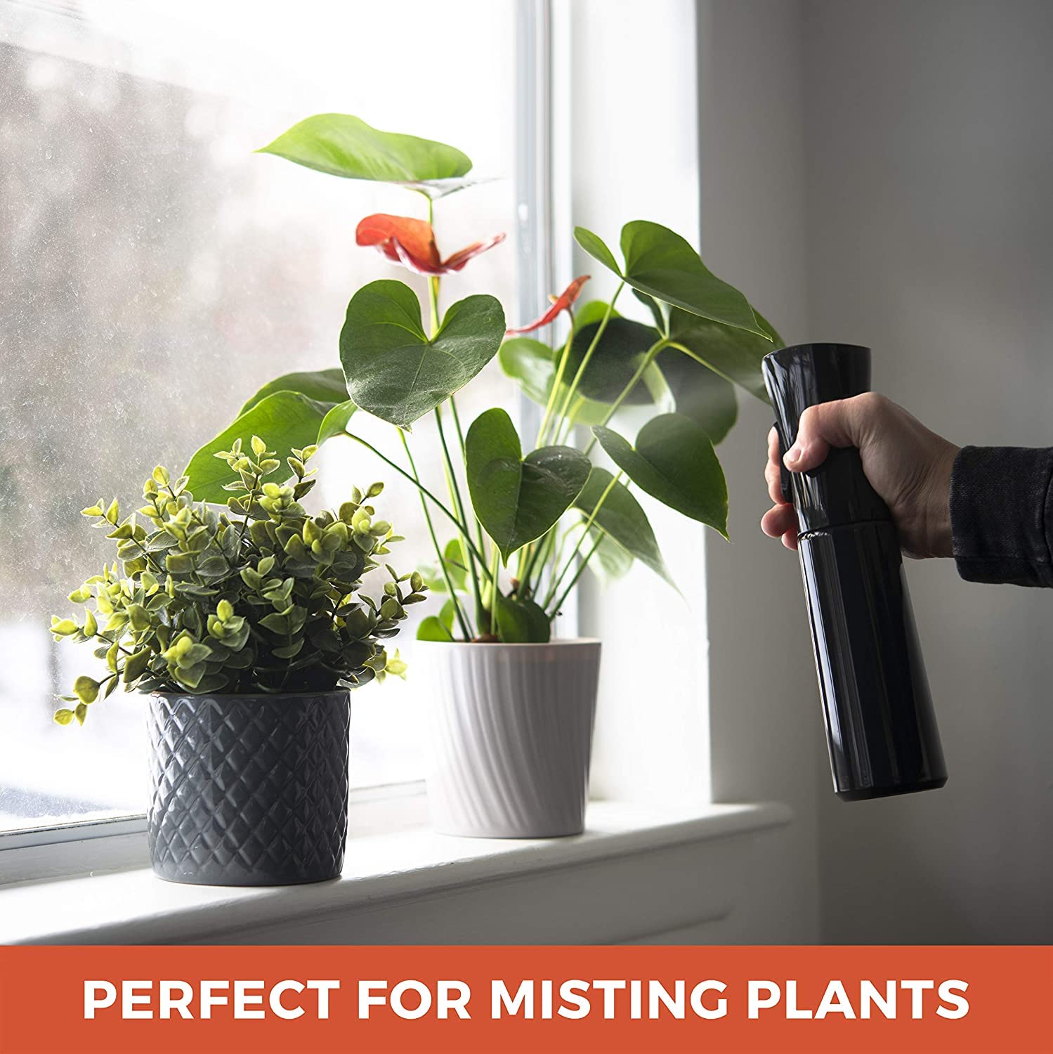 COLBEX 300ML Continuous Hair Plant Mister Spray Bottle - Fine Mist Empty Small Spray Bottle for Water, Alcohol & Cleaning Solutions - Perfect for Curly Hair Styling Products, Plant Care & Barber Accessories - Ideal for Salon, Home & Travel Use