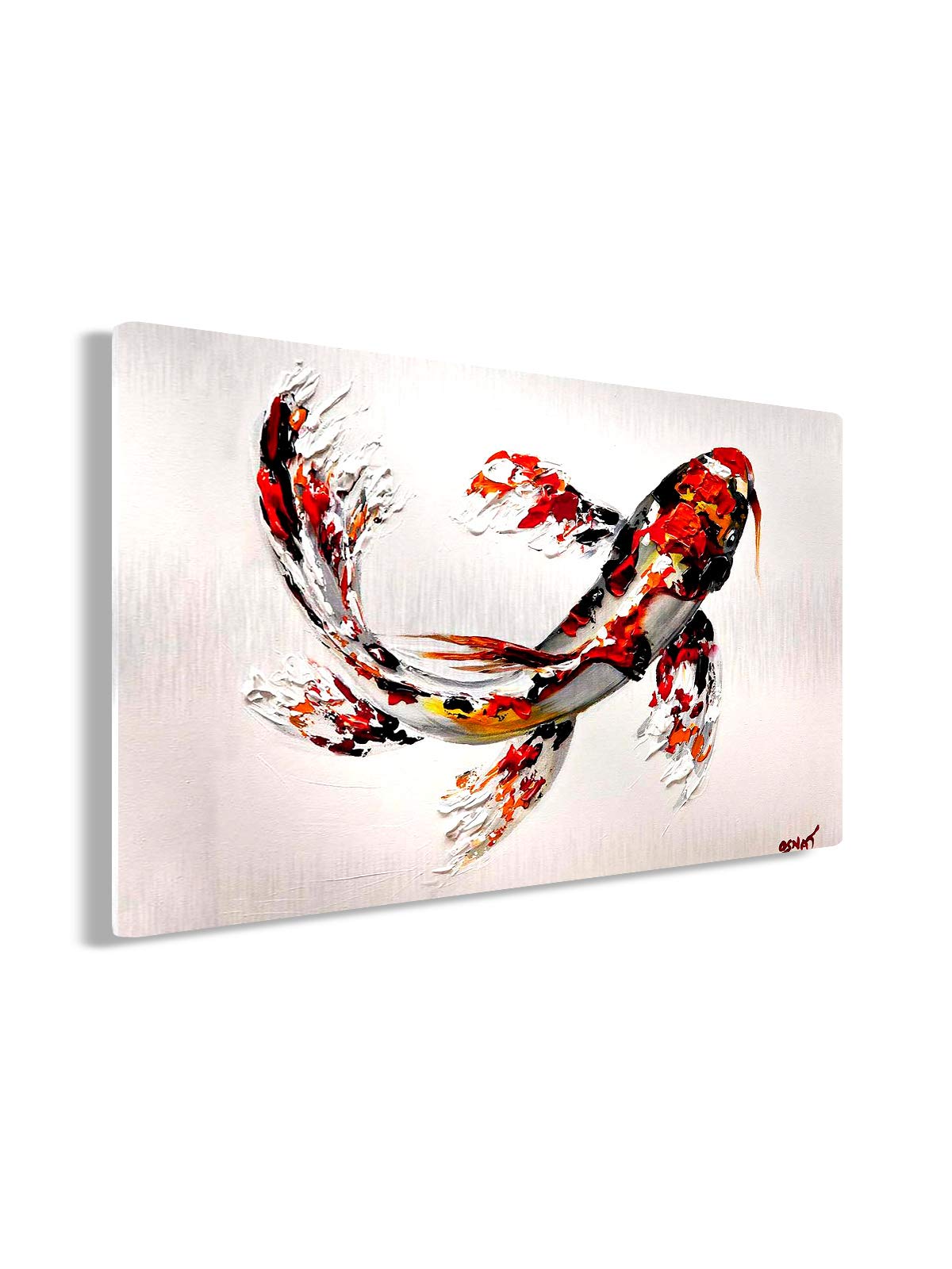 Funny Ugly Christmas Sweater Koi Fish Metal Wall Art - 24x36 Inch Expressive Painting for Home & Office Decor - Perfect for Living Room, Bedroom or Gift Giving