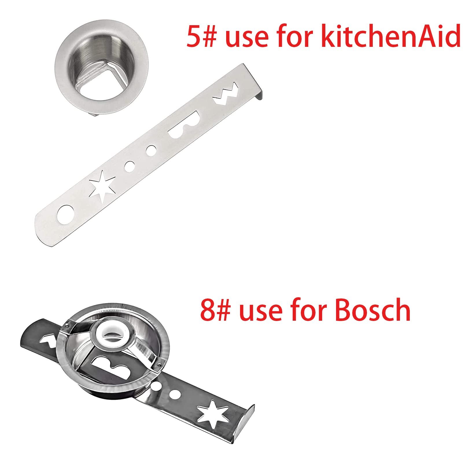 Stainless Steel Cookie Maker Pastry Attachment for Meat Grinder - 8# Biscuit Mold Dough Cutter for Churros, Cookies & Pastries | Perfect for Home Baking, Commercial Kitchens & Bakery Businesses