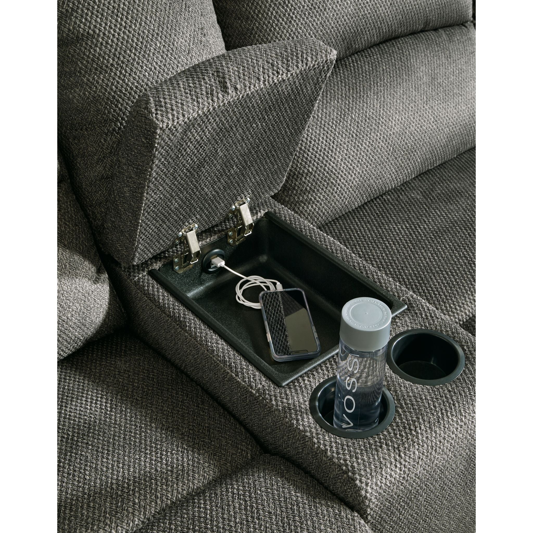 Benlocke 6-Piece Reclining Sectional Sofa Set with Cup Holders - Modern L-Shaped Couch for Living Room, Family Room & Home Theater