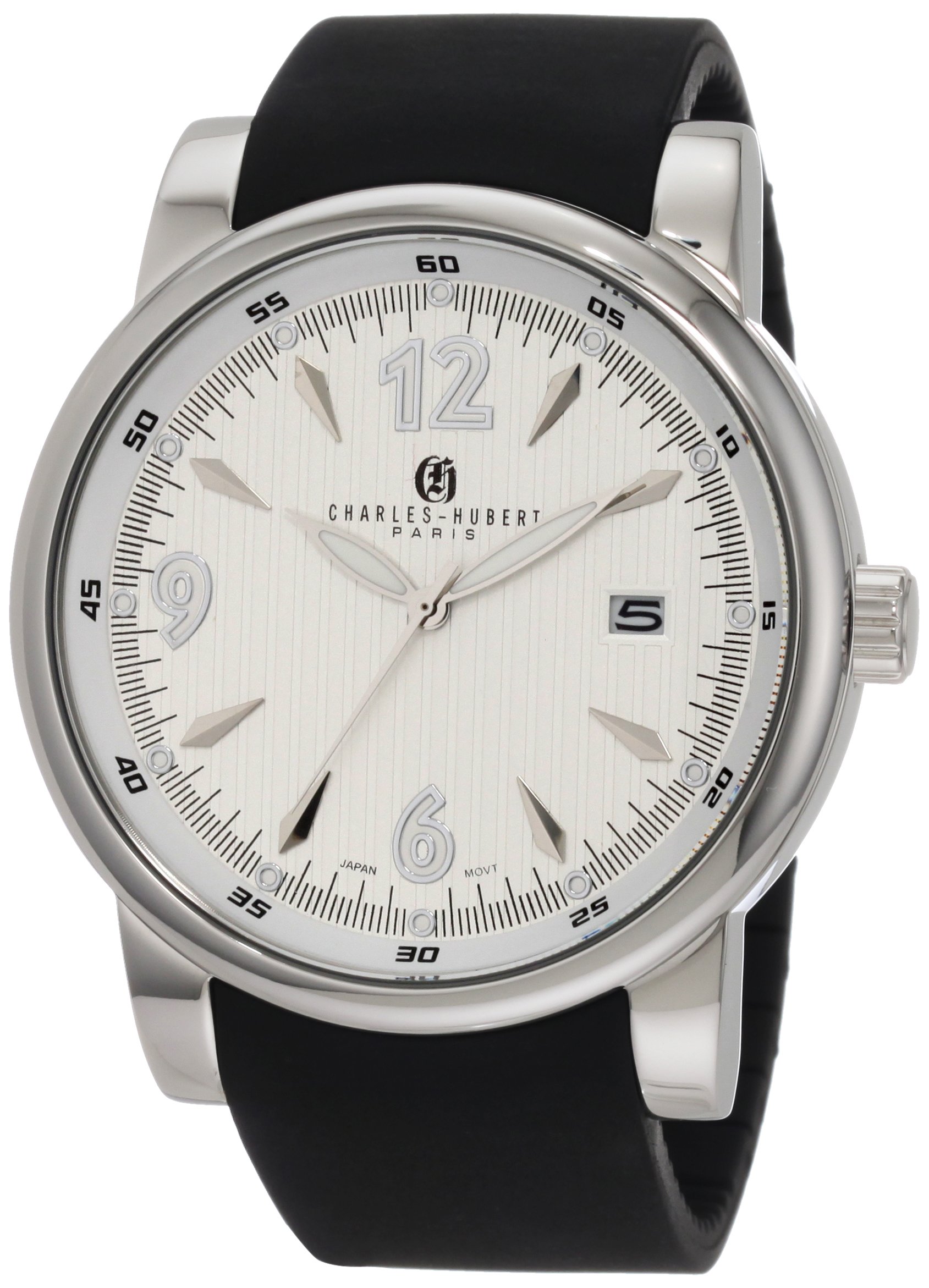 Charles-Hubert Paris Men's 3881-W Premium Collection Stainless Steel Watch - Luxury Dress Watch for Business & Formal Occasions