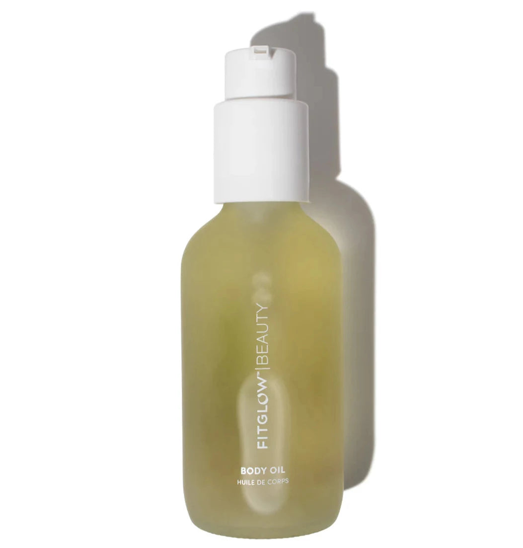 Fitglow Beauty Body Oil - Organic Hydrating & Nourishing Moisturizer for Dry Skin - Perfect for Massage, Post-Shower & Daily Skincare Routine