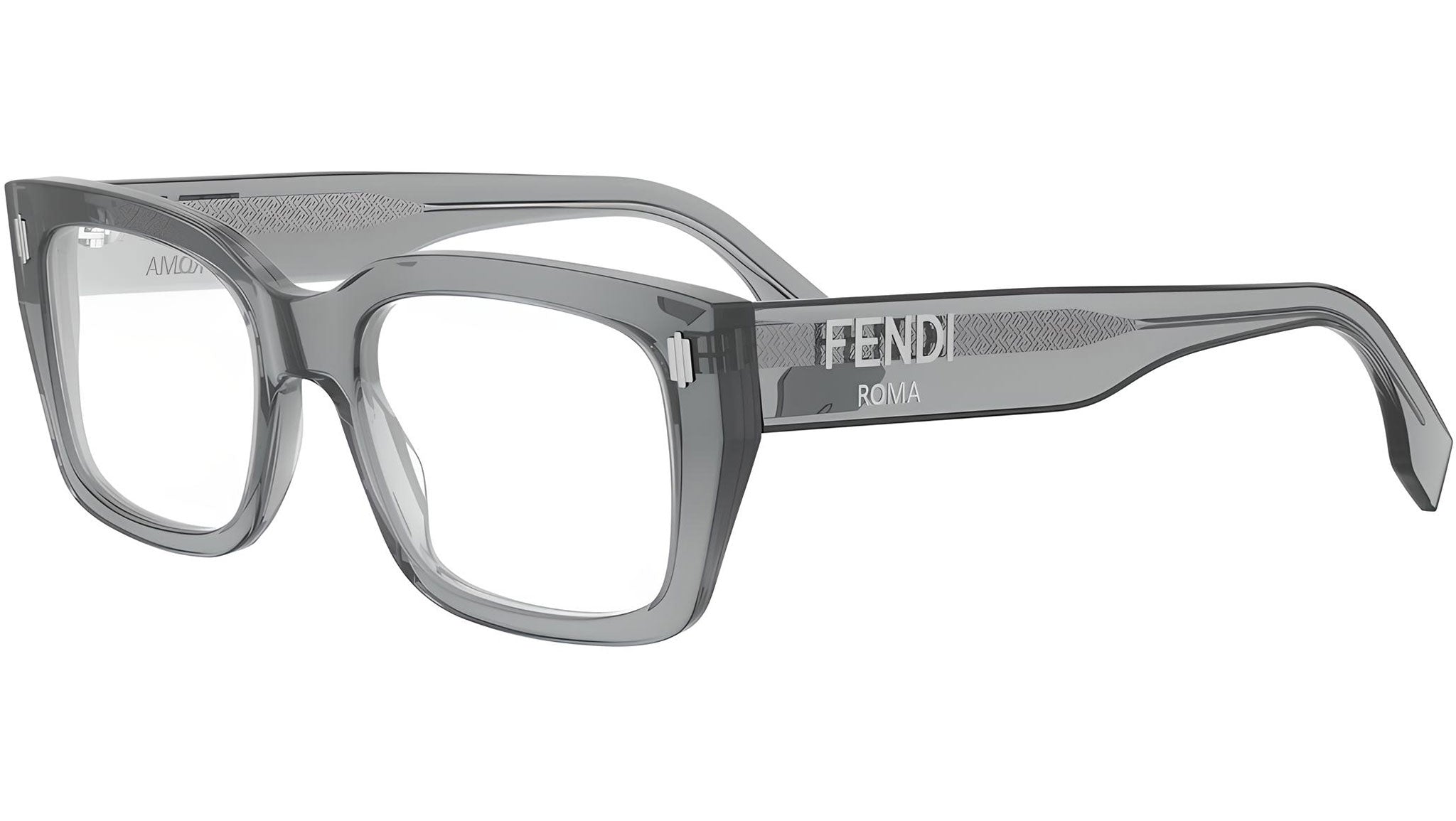 Fendi FE50094I Grey Transparent Eyeglass Frames - Lightweight & Stylish for Women & Men - Perfect for Reading, Driving & Fashion Accessories