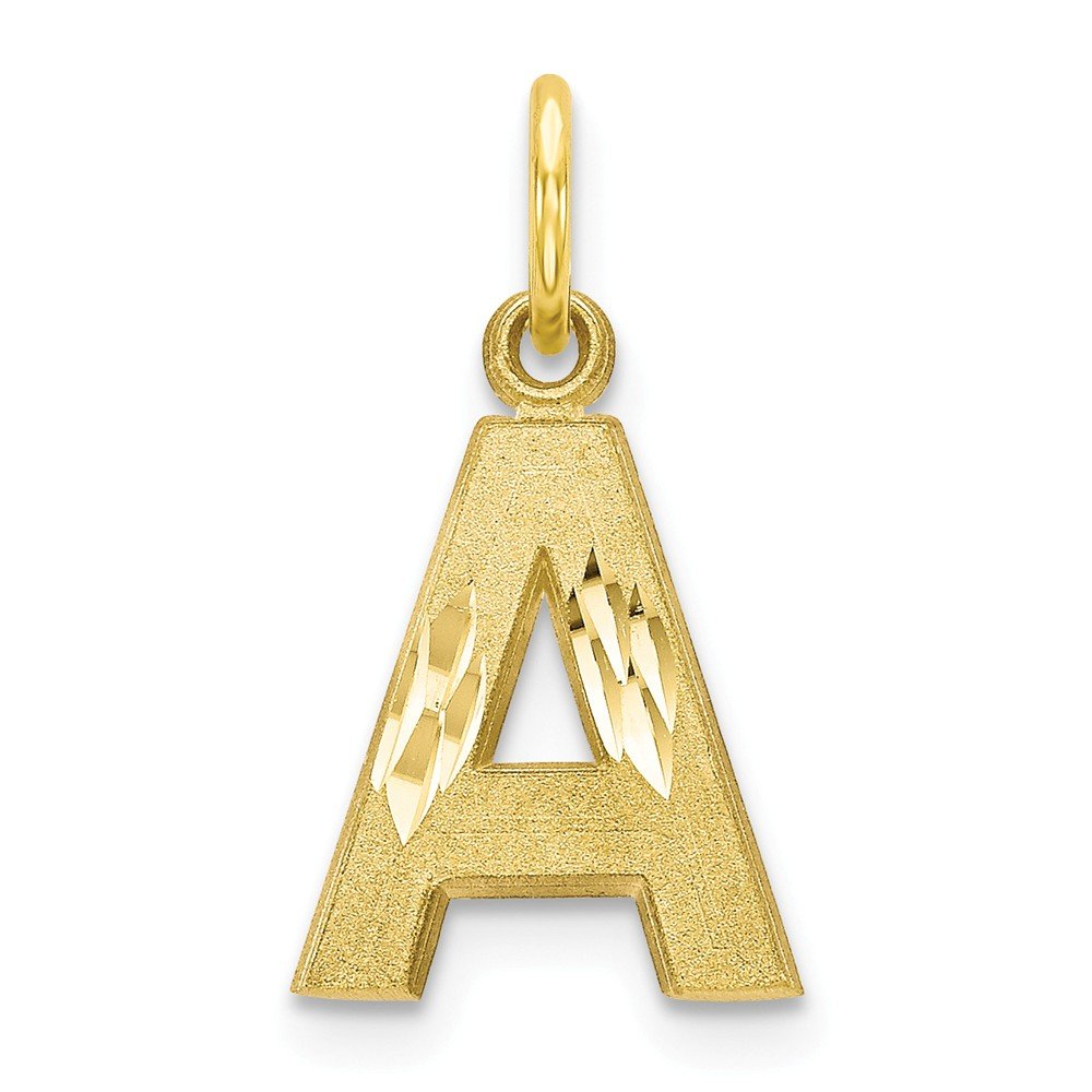 10K Solid Yellow Gold Initial Letter 