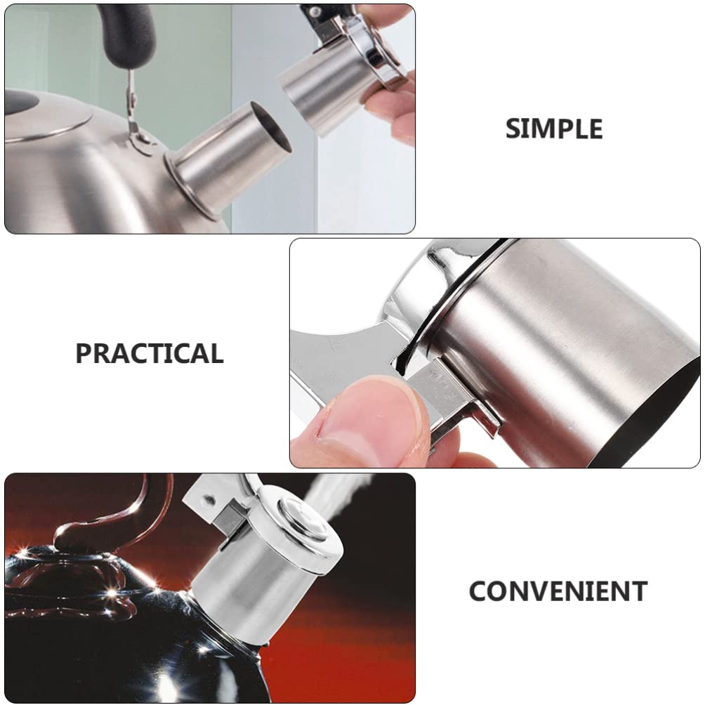 2-Pack Stainless Steel Whistling Kettle Spout Replacement Parts - Loud Water Boiling Alarm for Tea, Coffee & Stovetop Kettles - Perfect for Kitchen, Camping & Home Use