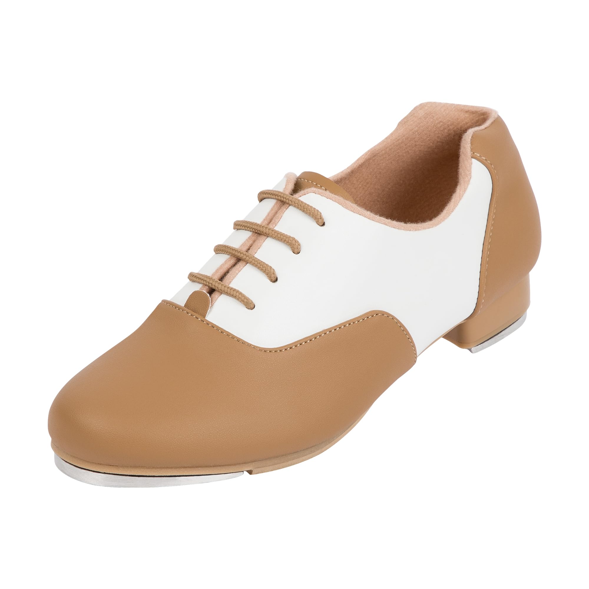 Linodes PU Leather Lace Up Tap Dance Shoes for Women & Men - Professional Jazz Dance Shoes with Colorful Design | Perfect for Tap Dancing, Jazz Performances & Dance Practice