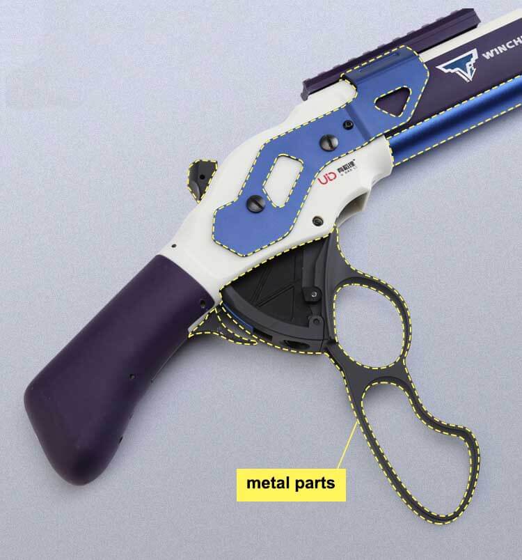 Winchester M1887 Shell Ejection Dart Blaster Toy - US Stock - Foam Dart Gun for Outdoor Play, Nerf Battles & Backyard Fun
