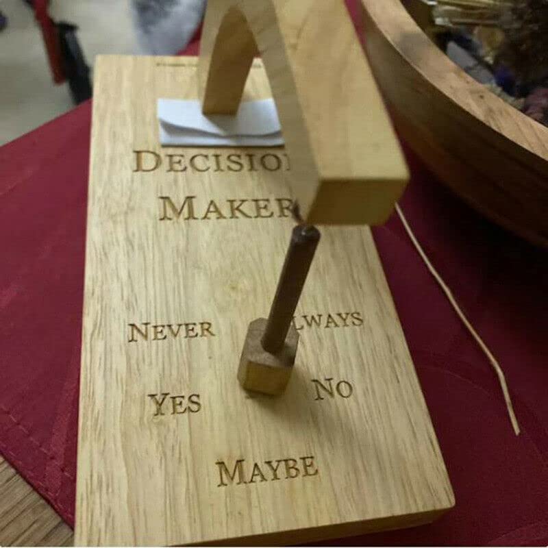 TIFALEX Creative Magnetic Decision Maker - Wooden Swing Pendulum for Indecisive Moments | Fun Desk Tabletop Game Toy | Perfect for Office, Home & Parties | Helps Make Right Choices (B)