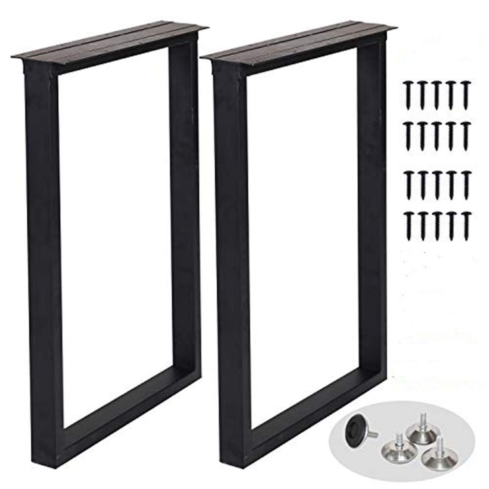 28 Inch Heavy Duty Metal Table Legs - Industrial Black Steel Desk Legs for Dining Tables, Workbenches & Furniture | Sturdy Support for Home Office, Restaurant & Workshop Use