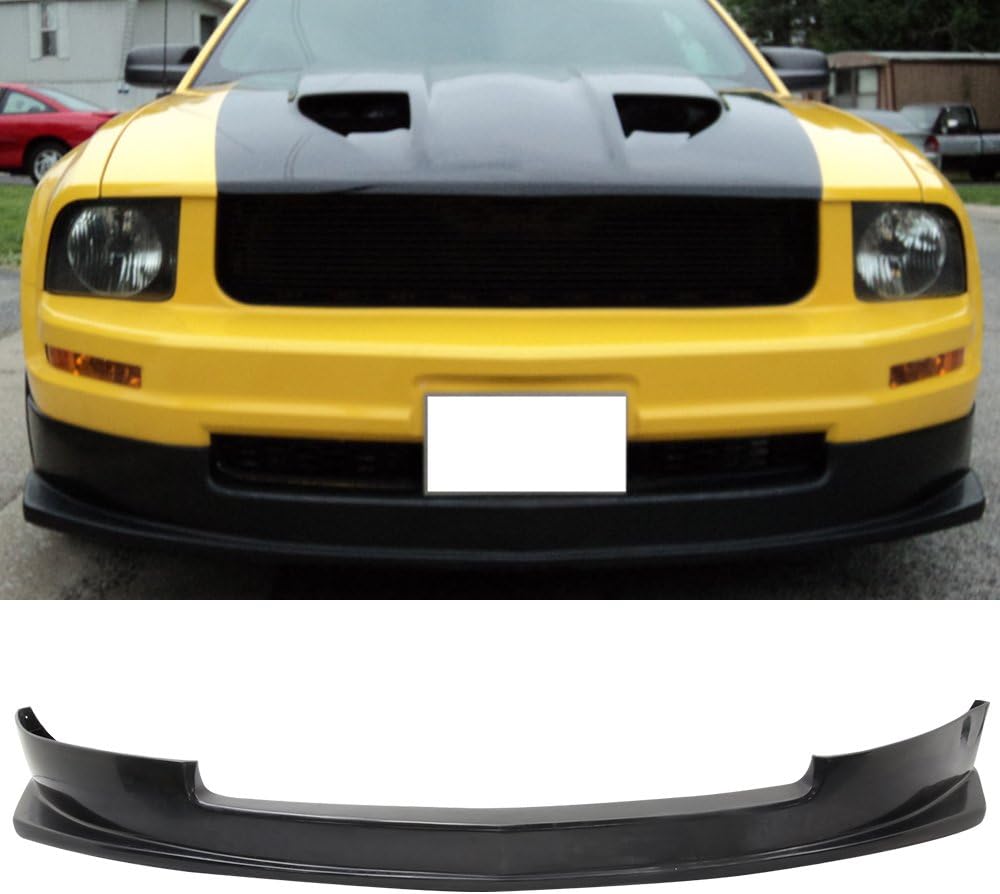 2005-2009 Ford Mustang Base/Sport Style PU Front Bumper Lip Chin Spoiler - Aerodynamic Enhancement for Street Racing & Car Shows