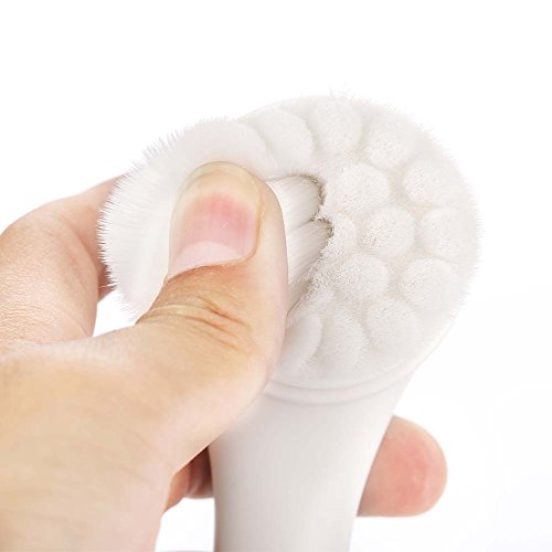3D Double Face Brush - Soft Manual Cleansing for Grease Removal & Massage | Pink