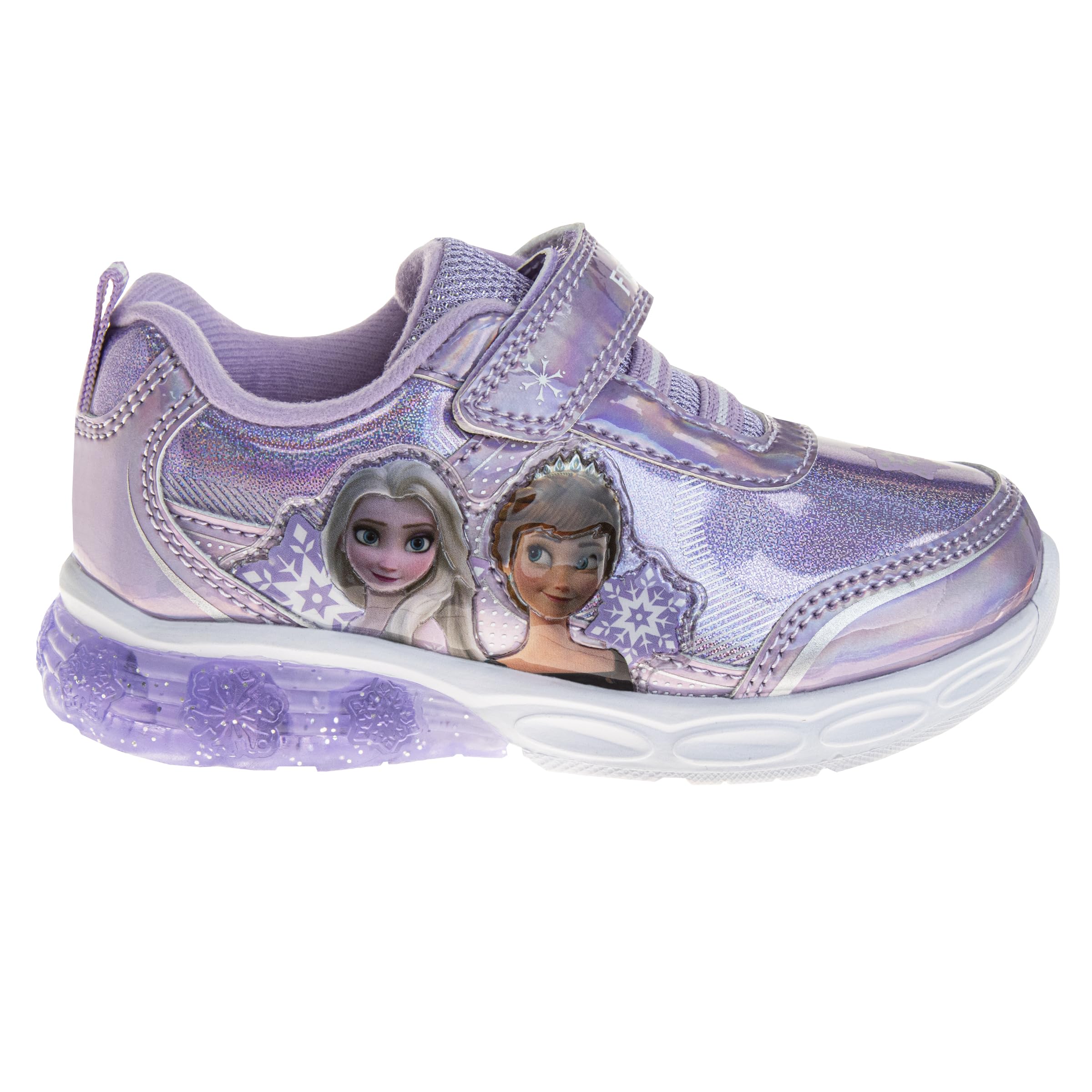 Disney Frozen Light Up Sneakers for Toddler & Little Girl - Glow in The Dark Running Shoes for Kids - Perfect for Playtime, Parties & Outdoor Activities