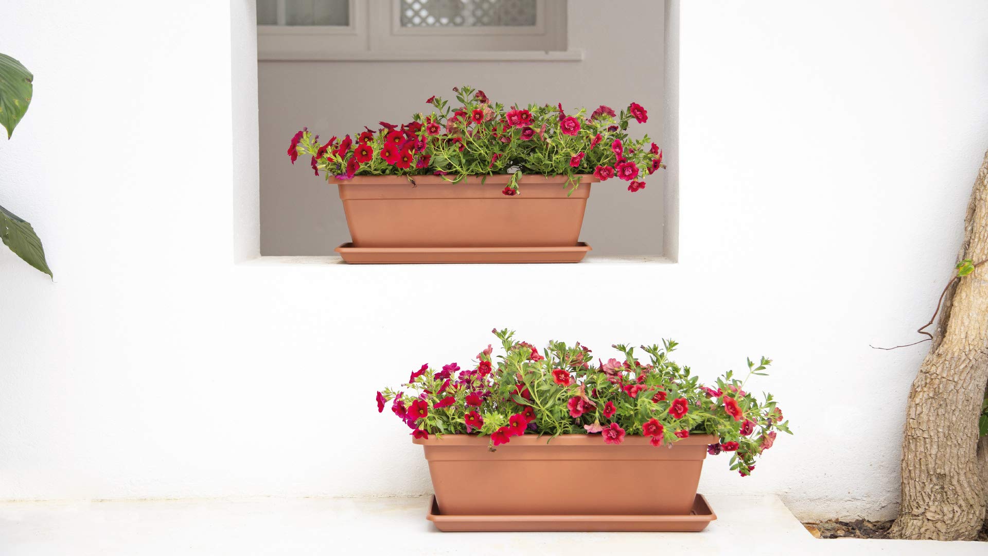 Venezia Red Ceramic Flower Pot - Handmade Italian Design for Indoor Plants, Succulents, and Home Decor | Perfect for Living Room, Balcony, and Garden Decorations