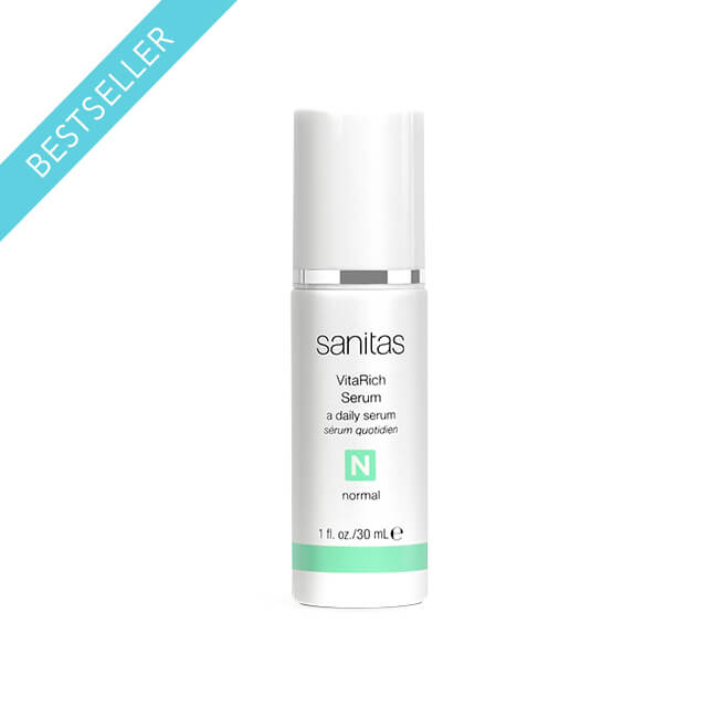 Sanitas Vitarich Anti-Aging Serum for Face - Vitamin C & Hyaluronic Acid Facial Treatment - Brightening & Hydrating Skincare for Day & Night Use - Perfect for Dry, Dull Skin & Fine Lines Reduction