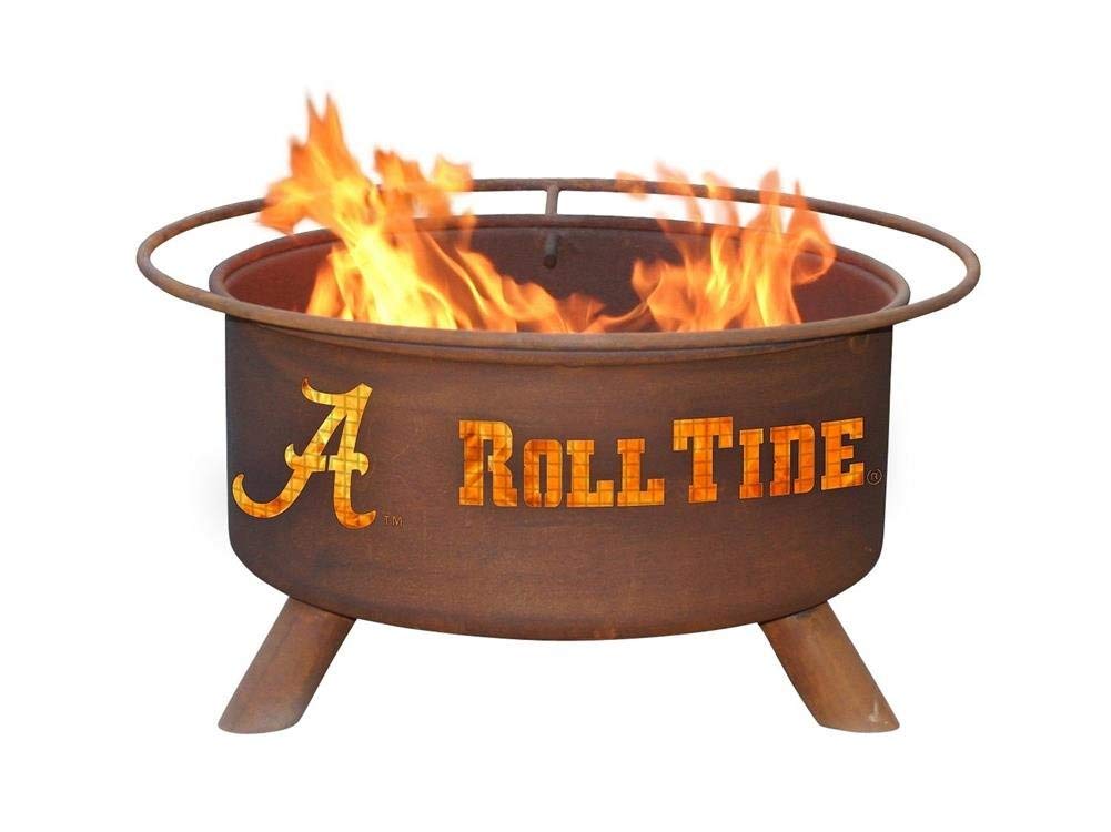 Patina Products F410 Alabama Fire Pit - Outdoor Wood Burning Fire Pit for Backyard, Camping & Patio - Heavy Duty Steel Fire Pit with Spark Screen & Poker - Perfect for S'mores, Bonfires & Gatherings