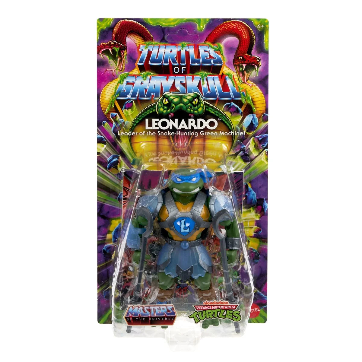 Leonardo Masters of the Universe Origins Turtles of Grayskull Wave 6 Action Figure - Collectible Toy for Fans & Display - Perfect for Play, Gifts, and Comic Con Events