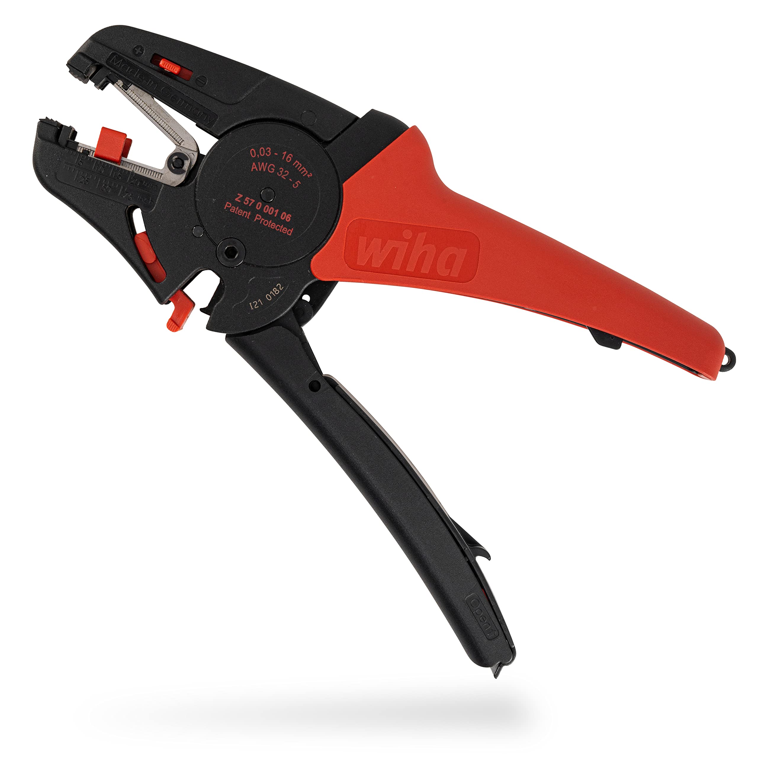 Wiha Z57000106SB Auto Wire Stripper - 16 mm Cutting Capacity, Professional Electrician Tool for Automotive & Home Wiring Projects | Perfect for DIY Repairs & Electrical Installations