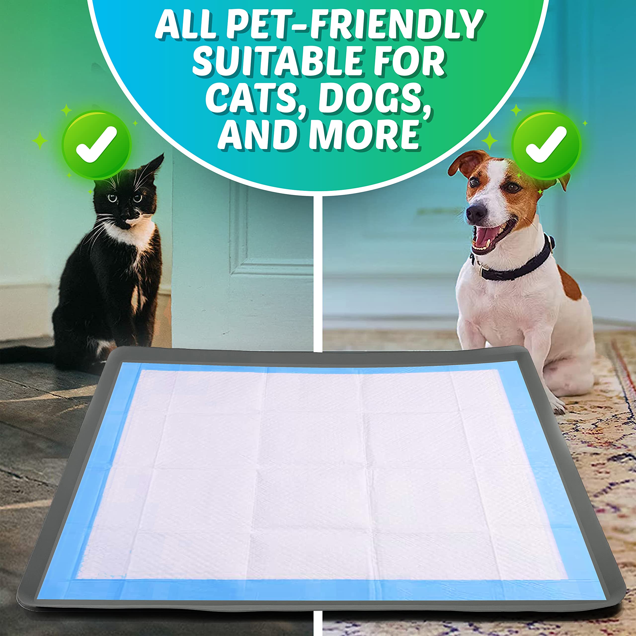 **Skywin 36 x 36 Inch No-Spill Leakproof Silicone Puppy Pad Holder - Easy to Clean, Washable & Reusable for Dogs & Cats - Perfect for Crates, Floors & Training (Grey)**