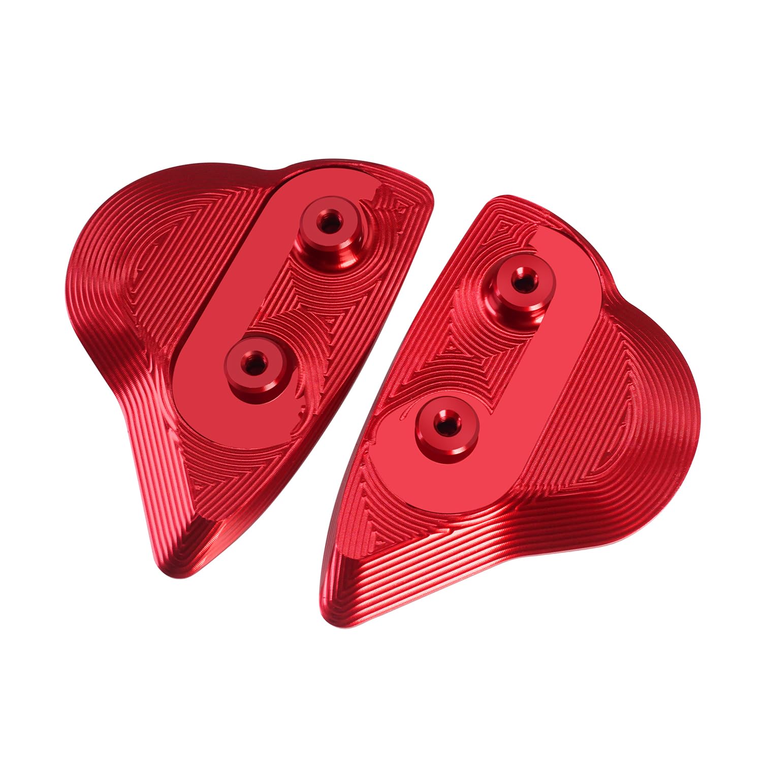 MFGZD CNC Aluminum Motorcycle Mirror Block Off Plates - 2 PCS Replacement for Yamaha R6 R7 2017-2024 Models (Red) - Lightweight Durable Accessory for Street Racing and Custom Bike Builds