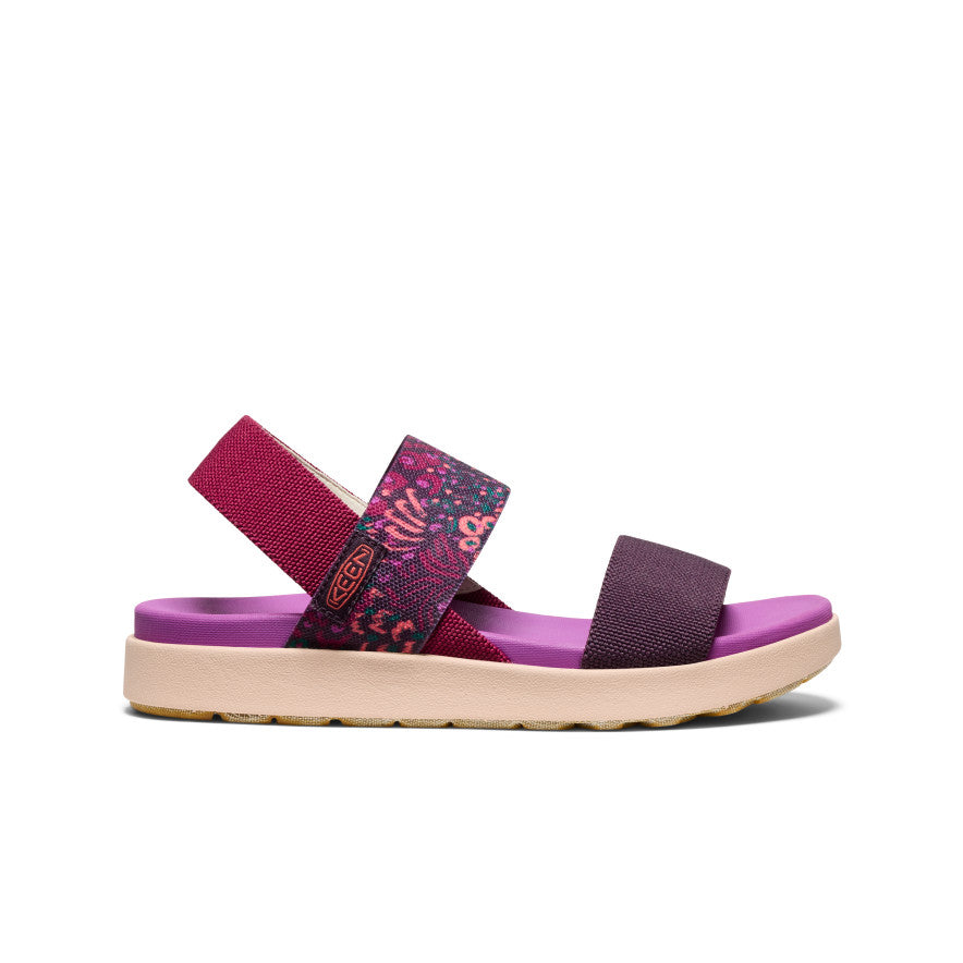 Women's Elle Backstrap Sandal - Comfortable Strappy Summer Sandals in Beaujolais/Plum Perfect | Perfect for Beach, Vacation & Casual Outings