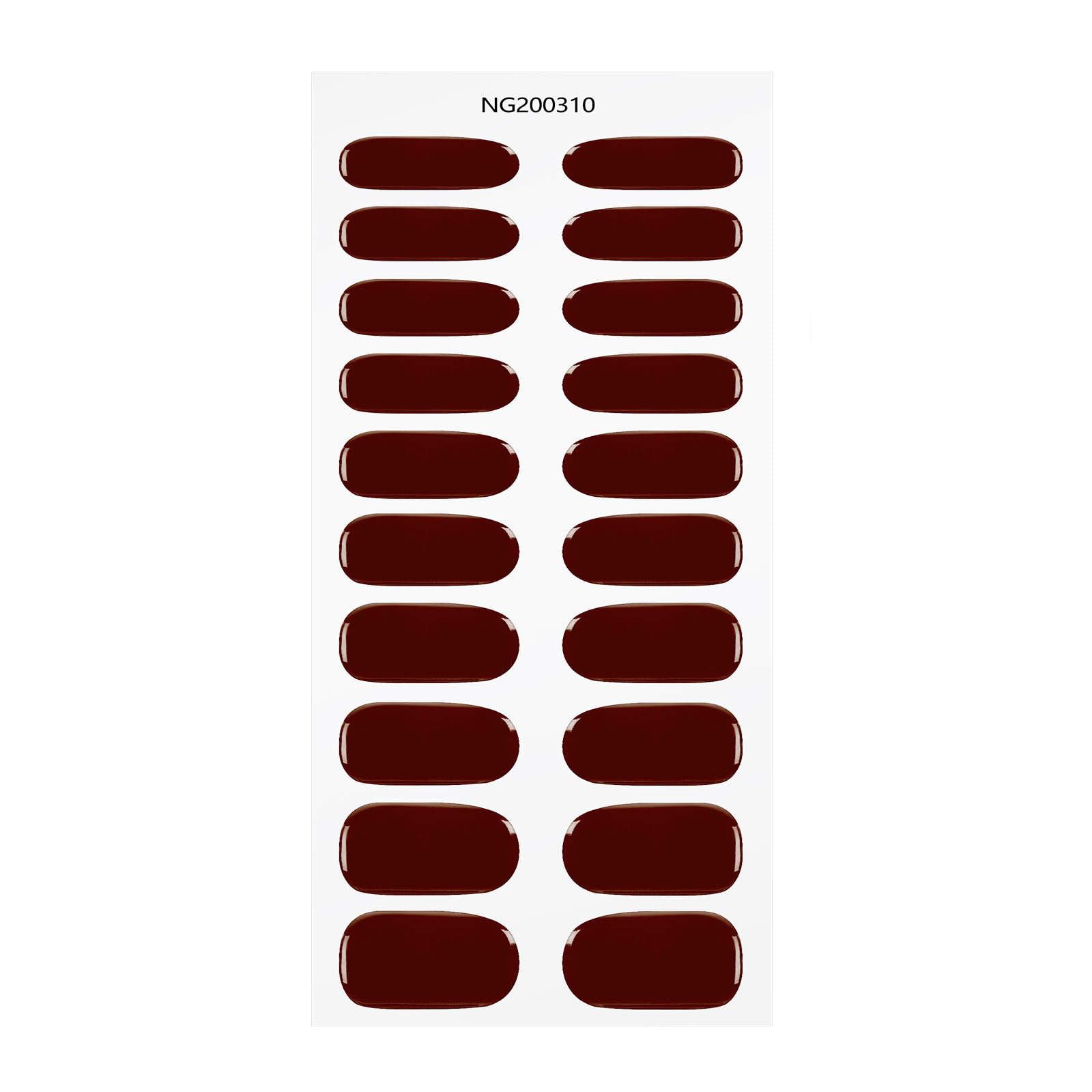 JMEOWIO Wine Red Semi Cured Gel Nail Strips - Long Lasting UV/LED Gel Nail Stickers for Nail Art Designs | Perfect for Home Manicures, Salon Nail Decorations & DIY Nail Art Accessories