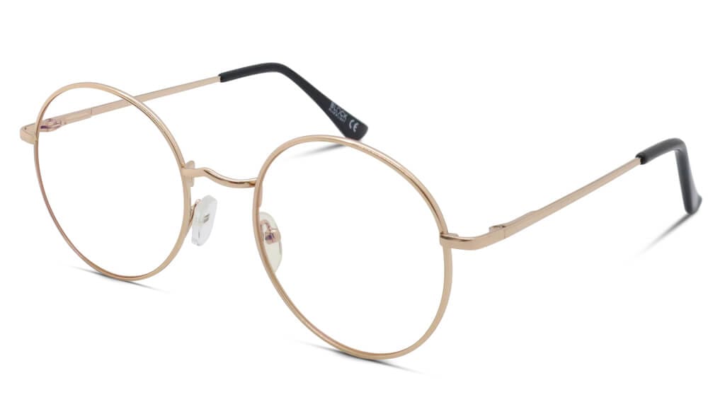 ScreenTime Elton Blue Light Blocking Computer Glasses - Gold Frame with Prescription Lenses for Eye Strain Relief - Perfect for Gaming, Office Work & Digital Screen Use