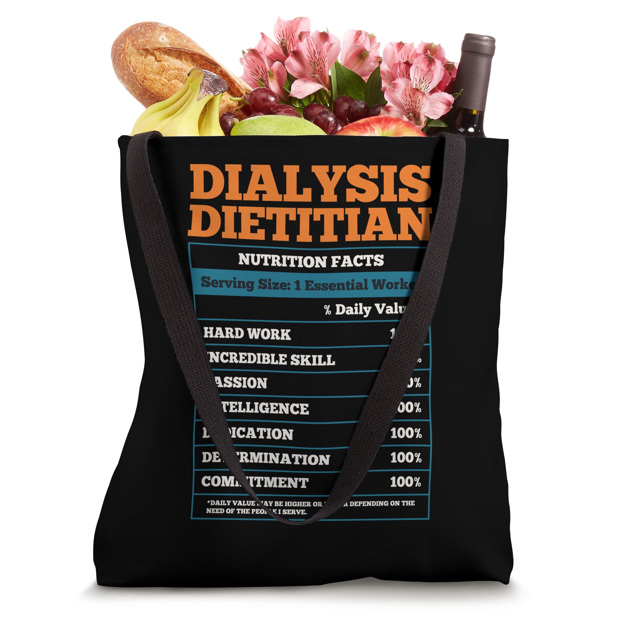 Dialysis Dietitian Tote Bag - Medical Nutrition & Dietetics Gift for Healthcare Professionals - Perfect for Work, Conferences & Daily Use