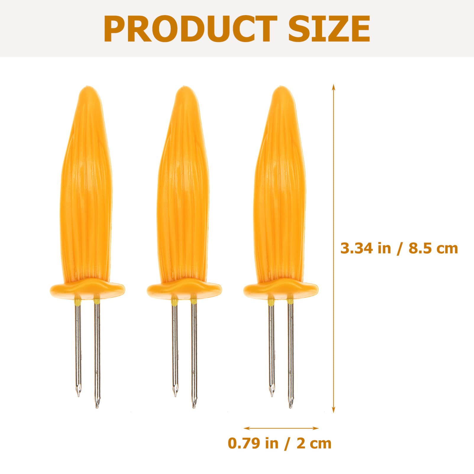 Yardwe 20-Piece Stainless Steel Corn Cob Holders - Professional BBQ Forks for Grilling, Roasting & Picnics | Perfect for Corn on the Cob, Fruits & BBQ Parties (Trumpet Stand Design)