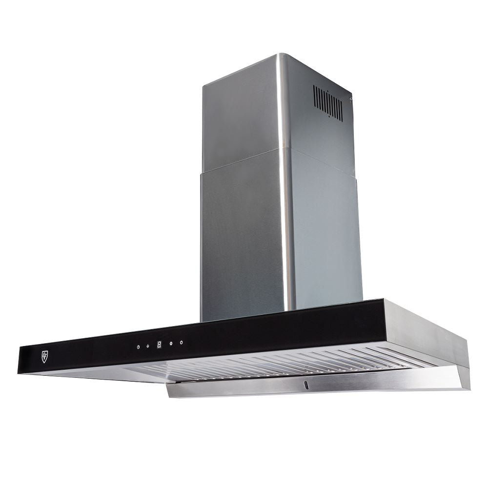 EF CK VISTA 90CM Stainless Steel Chimney Range Hood - Powerful 900 CFM Kitchen Exhaust Fan with LED Lights - Perfect for Modern Open-Concept Kitchens and Cooking Areas