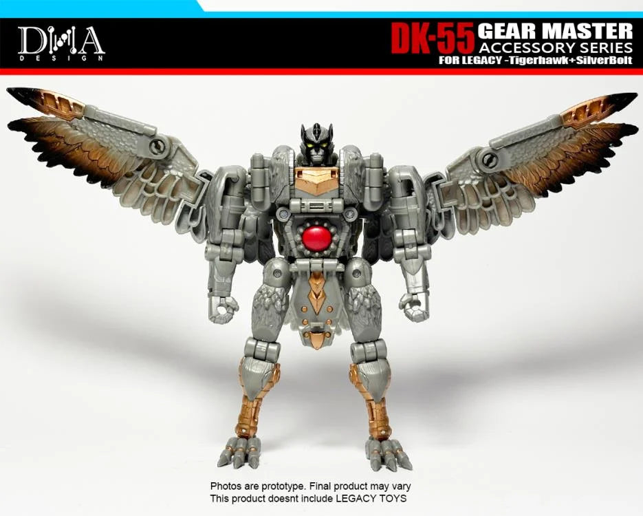 DNA Design DK 55 Upgrade Kit for Legacy Tigerhawk & Silverbolt - Transformers Gear Master Parts - Perfect for Collectors & Custom Figure Modifications