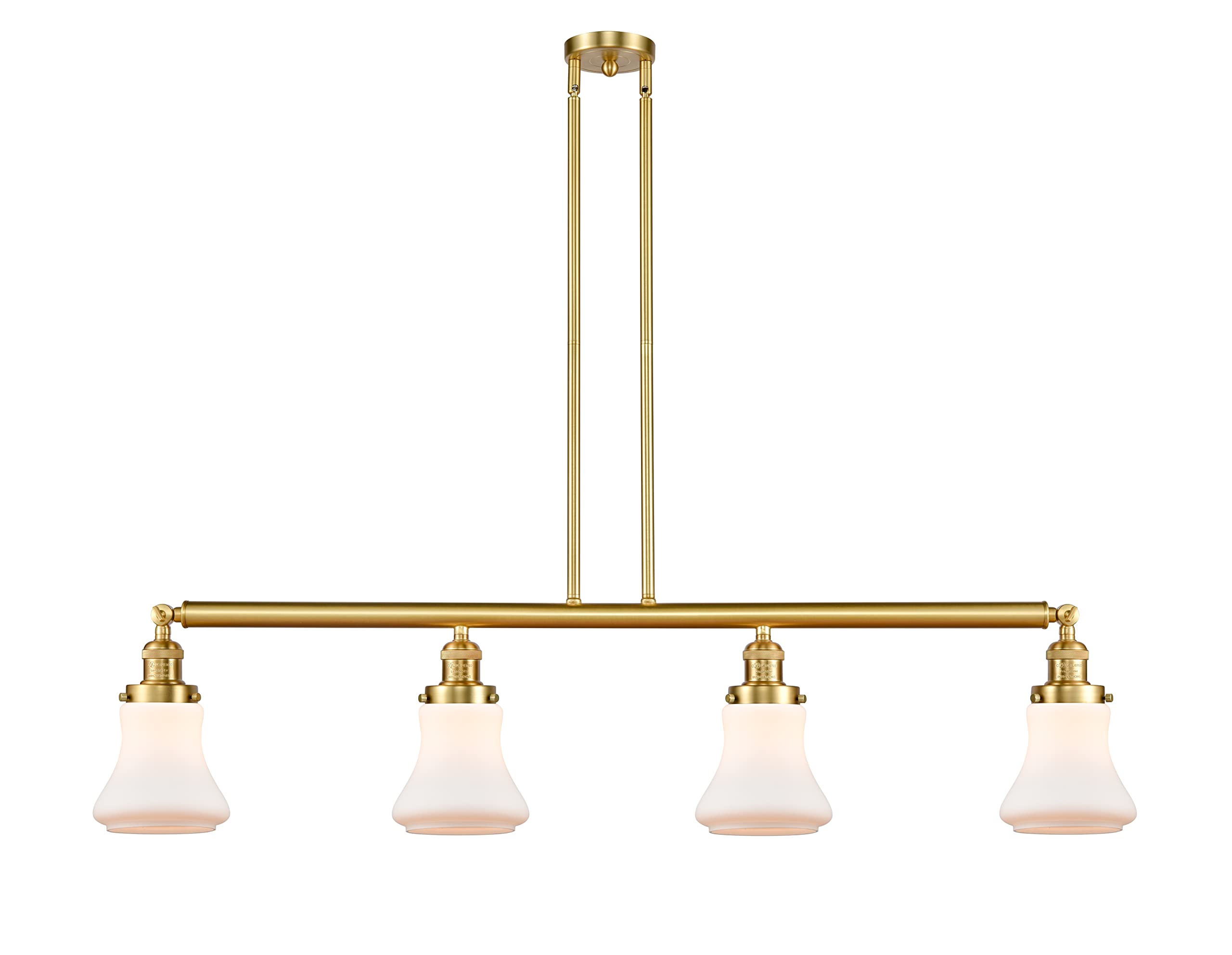 Bellmont 4-Light LED Island Lighting Fixture - Modern Pendant Light for Kitchen, Dining Room & Bar Counter (Model 214-SG-G191) | Energy Efficient & Dimmable Chandelier