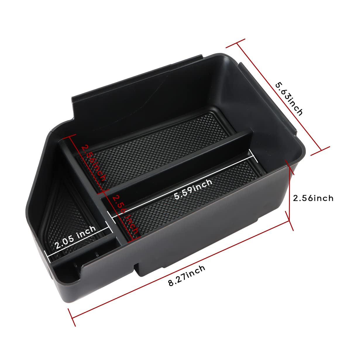 2022-2025 Kia EV6 Center Console Organizer Tray - Black Armrest Storage Box Insert | Car Accessories for Enhanced Organization | Perfect for Road Trips & Daily Commuting