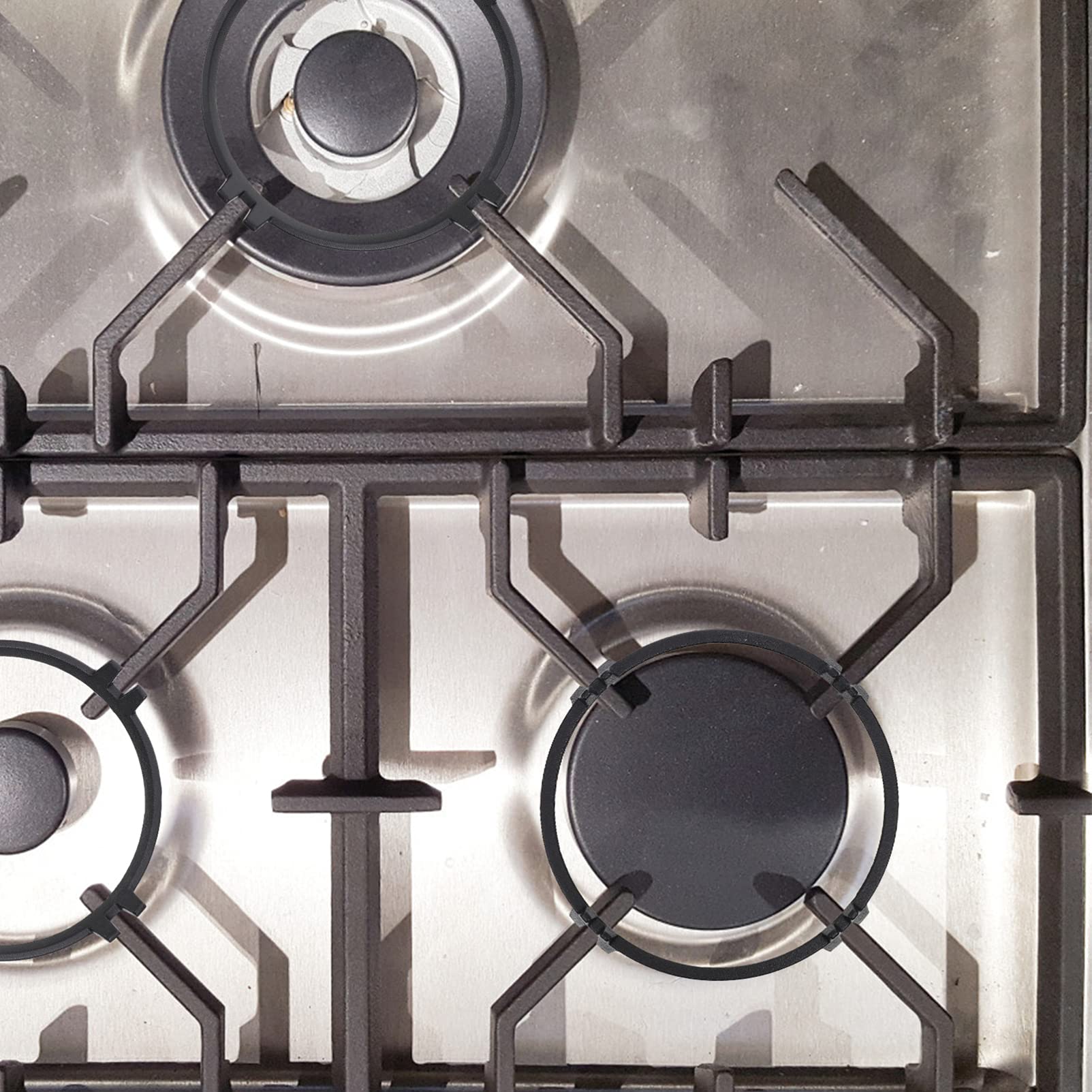 Hemoton Stainless Steel Gas Stove Bracket - Heavy Duty Wok Ring Holder & Burner Reducer for Cast Iron Pans - Perfect for Gas/Electric Stoves, Outdoor Cooking & Asian Cuisine