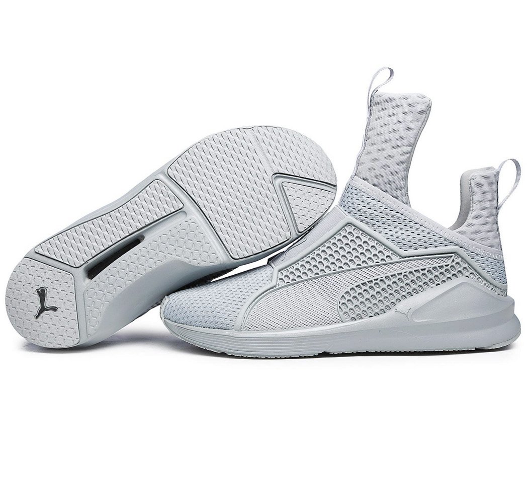 PUMA Fenty Trainer Women's High-Top Sneakers - Gray 04 (US 4.5) | Fashion Workout Shoes for Running, Gym & Casual Wear