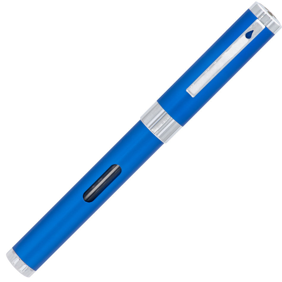 Diplomat Nexus Fountain Pen - Blue Barrel with Chrome Trim - Premium Writing Instrument for Calligraphy, Journaling & Gifting