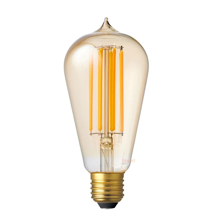 4W Edison Amber Dimmable LED Light Bulb (E27) - Extra Warm White 2200K - Vintage Style Lighting for Home Decor, Restaurants, and Bars - Energy Efficient & Long Lasting