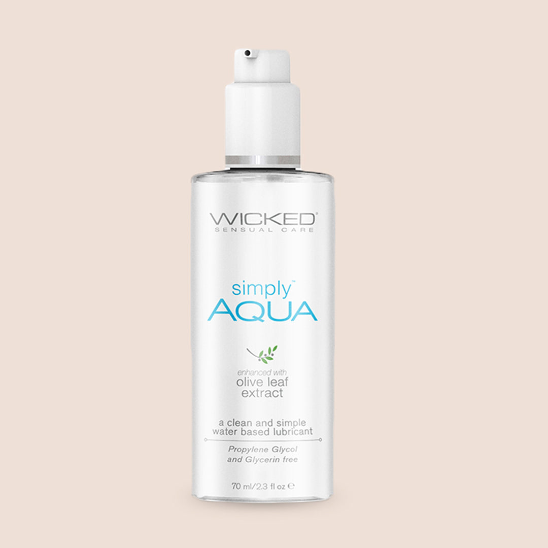 Wicked Simply Aqua - Water-Based Personal Lubricant for Enhanced Comfort & Intimacy | Long-Lasting, Hypoallergenic, pH Balanced | Perfect for Couples, Sensitive Skin & Everyday Use