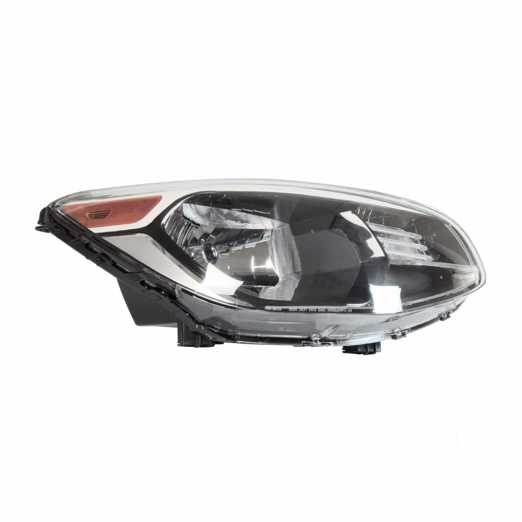 Kia Soul Headlight Assembly 2014-2018 Passenger Side - CAPA Certified with Bulbs Included (Part # KI2503167 | 92102-B2270) - Perfect for Night Driving & Replacement