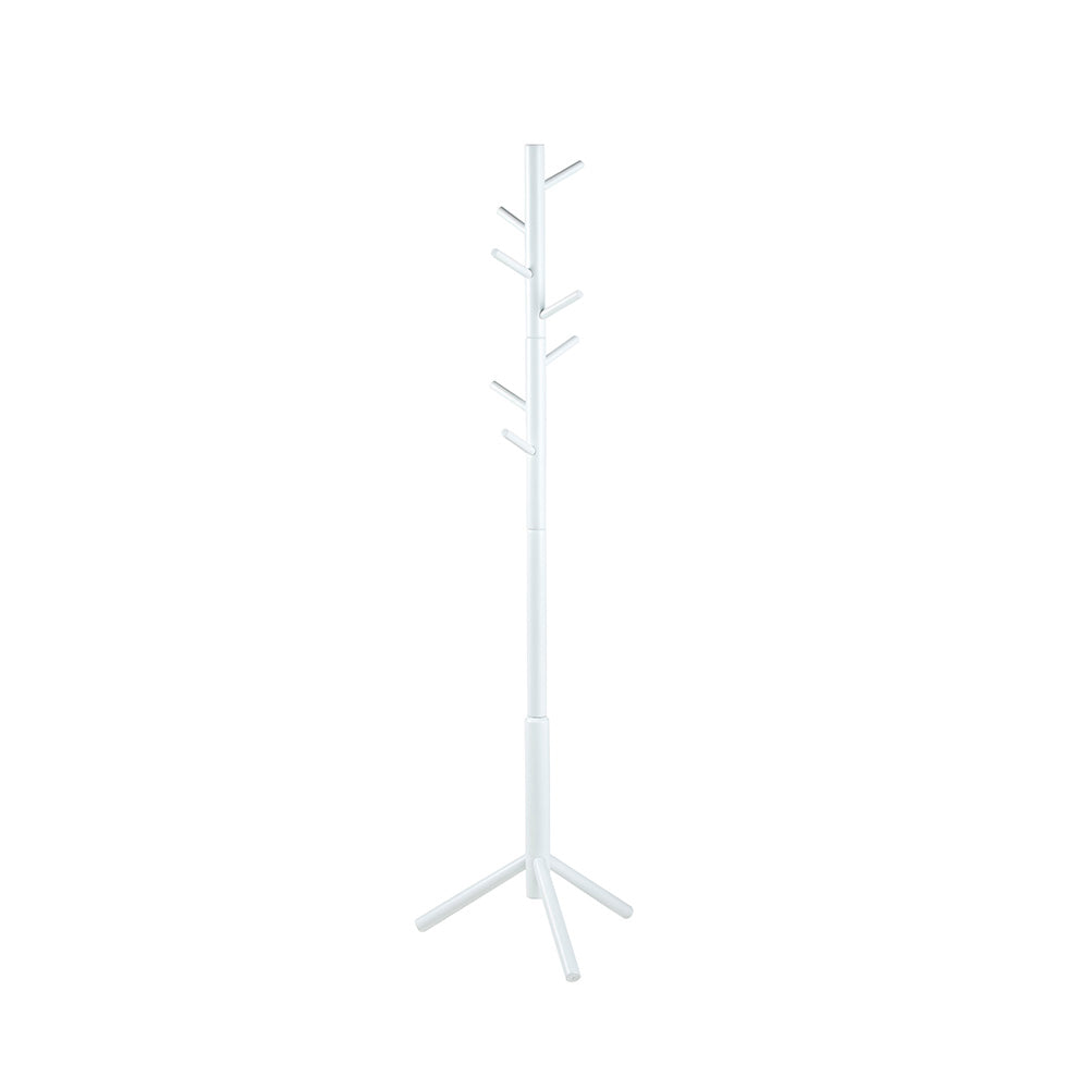 BRENER White Coat Stand - Stylish Entryway Organizer for Hats, Jackets & Bags | Perfect for Home, Office & Dorm Room