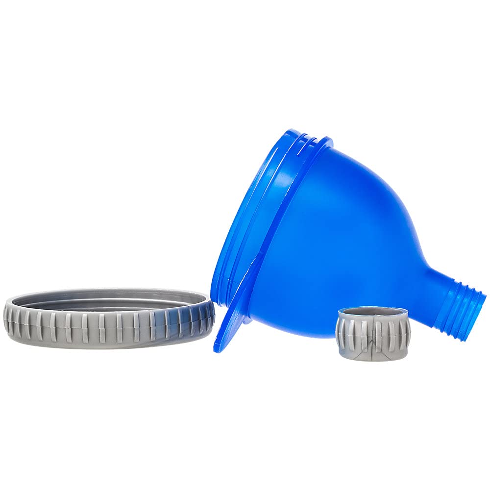 BodyTech Medium Powder Funnel - 100mL (3.4oz) BPA-Free Portable Funnel for Protein, Supplements & Spices | Mess-Free Transfer | Travel, Gym & Kitchen Use (12-Pack, Blue)