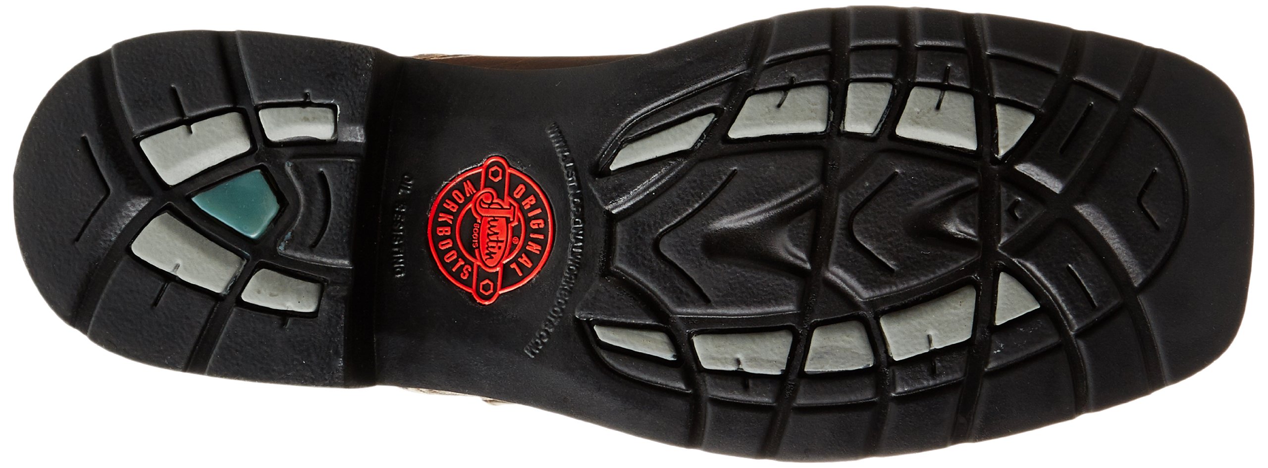 Justin Original Work Boots for Men - Driller Pull-On Square Toe Safety Boots - Durable Construction Work Shoes for Electricians, Carpenters & Outdoor Laborers