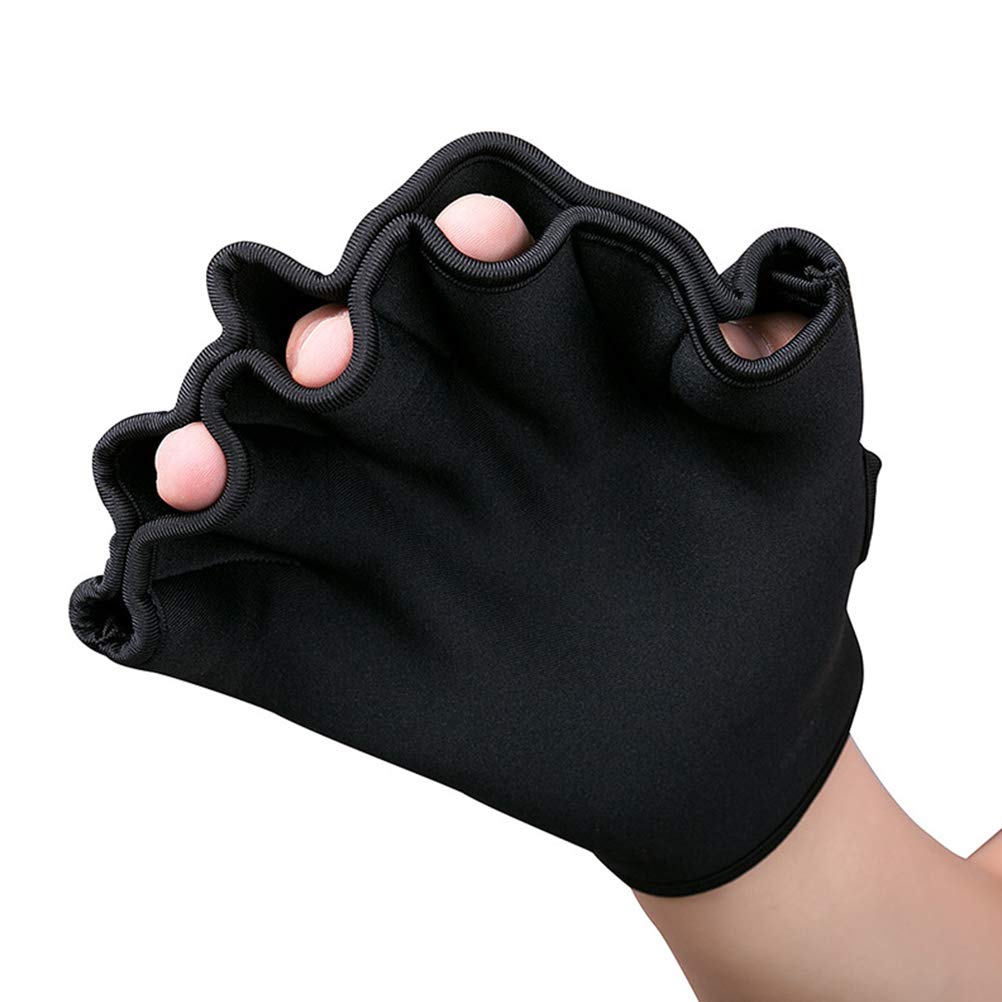 BESPORTBLE 1 Pair Webbed Swimming Gloves for Men, Women & Kids - Fingerless Swim Paddles for Aquatic Fitness Training, Snorkeling & Water Sports
