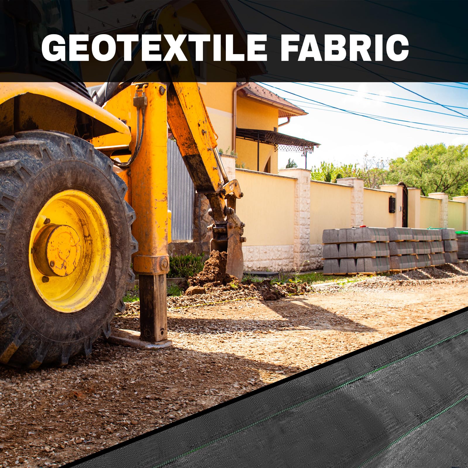 6ft x 300ft Heavy Duty Weed Barrier Landscape Fabric - Premium Weed Control Fabric for Gardens, Durable & Eco-Friendly Weed Block Gardening Mat - Perfect for Landscaping, Mulch Beds, Vegetable Gardens & Flower Beds