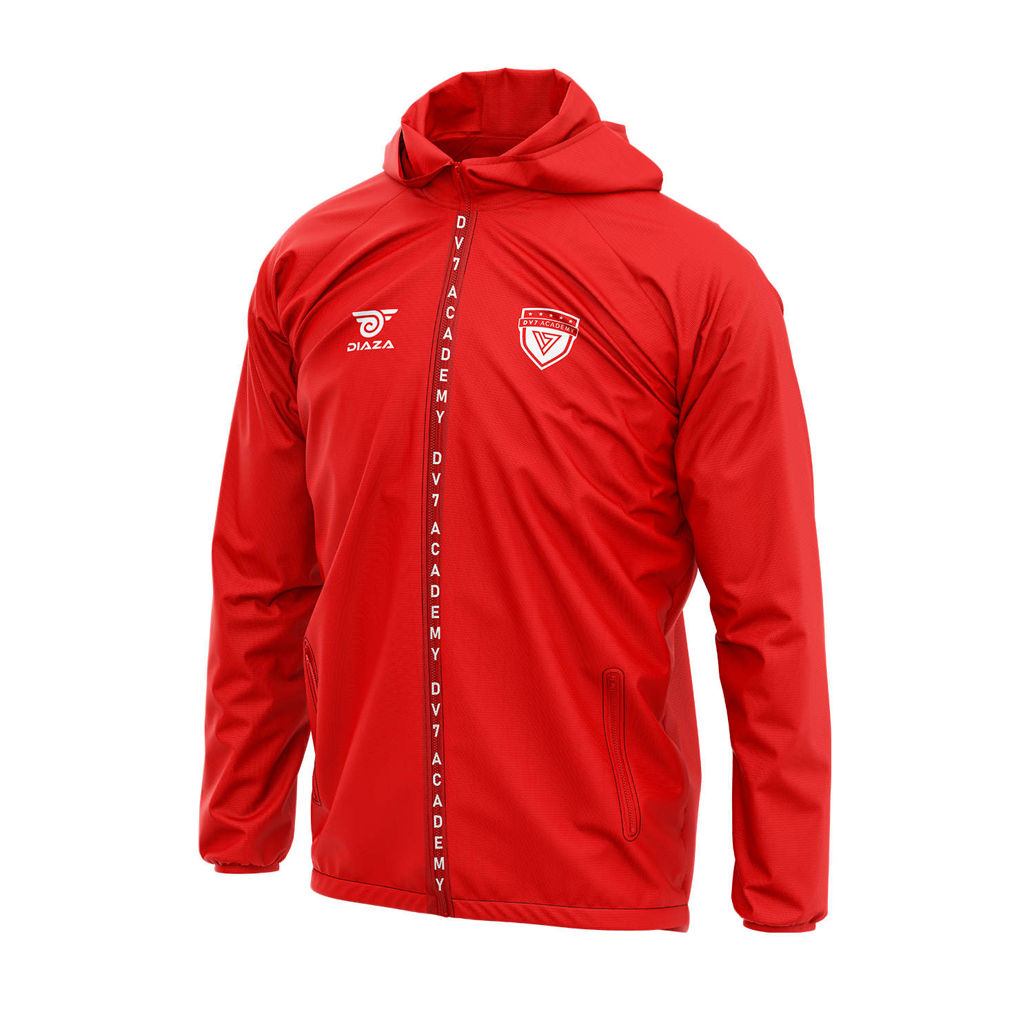 DV7 Academy Windrunner Jacket - Lightweight Waterproof Running Jacket for Men & Women - Perfect for Outdoor Sports, Hiking & Jogging