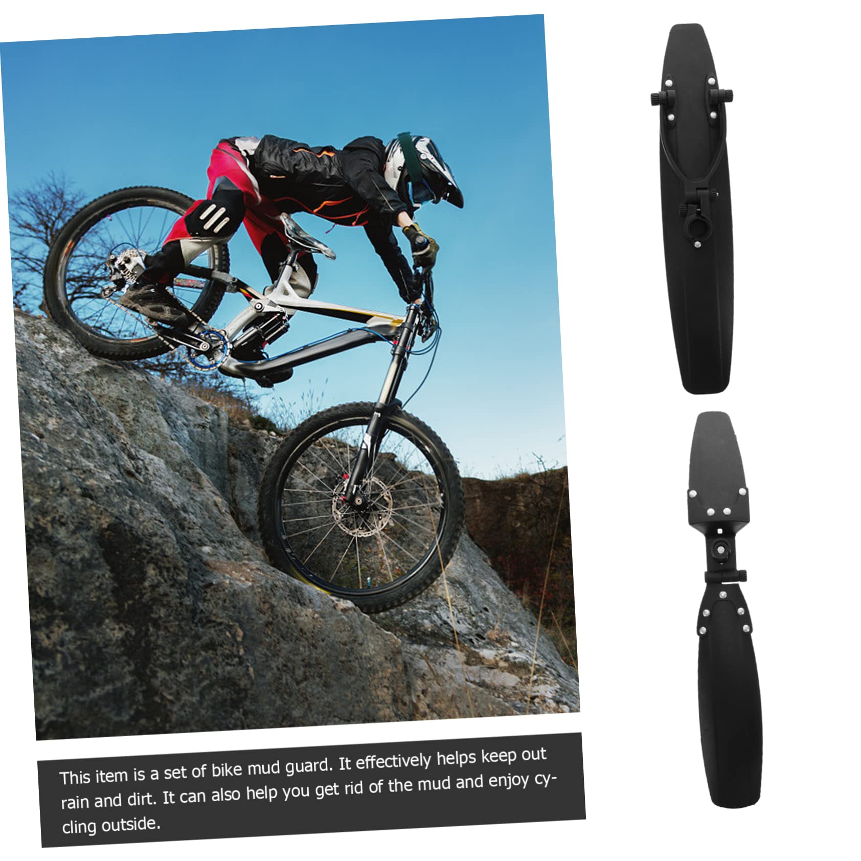 BESPORTBLE Bike Mud Guard Set - Plastic Front & Rear Mudguard for Bicycles, Dirt Protection Accessories - Perfect for Mountain Biking, Commuting & Rainy Day Rides